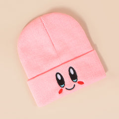 Hot Pink Face Embroidered Beanie