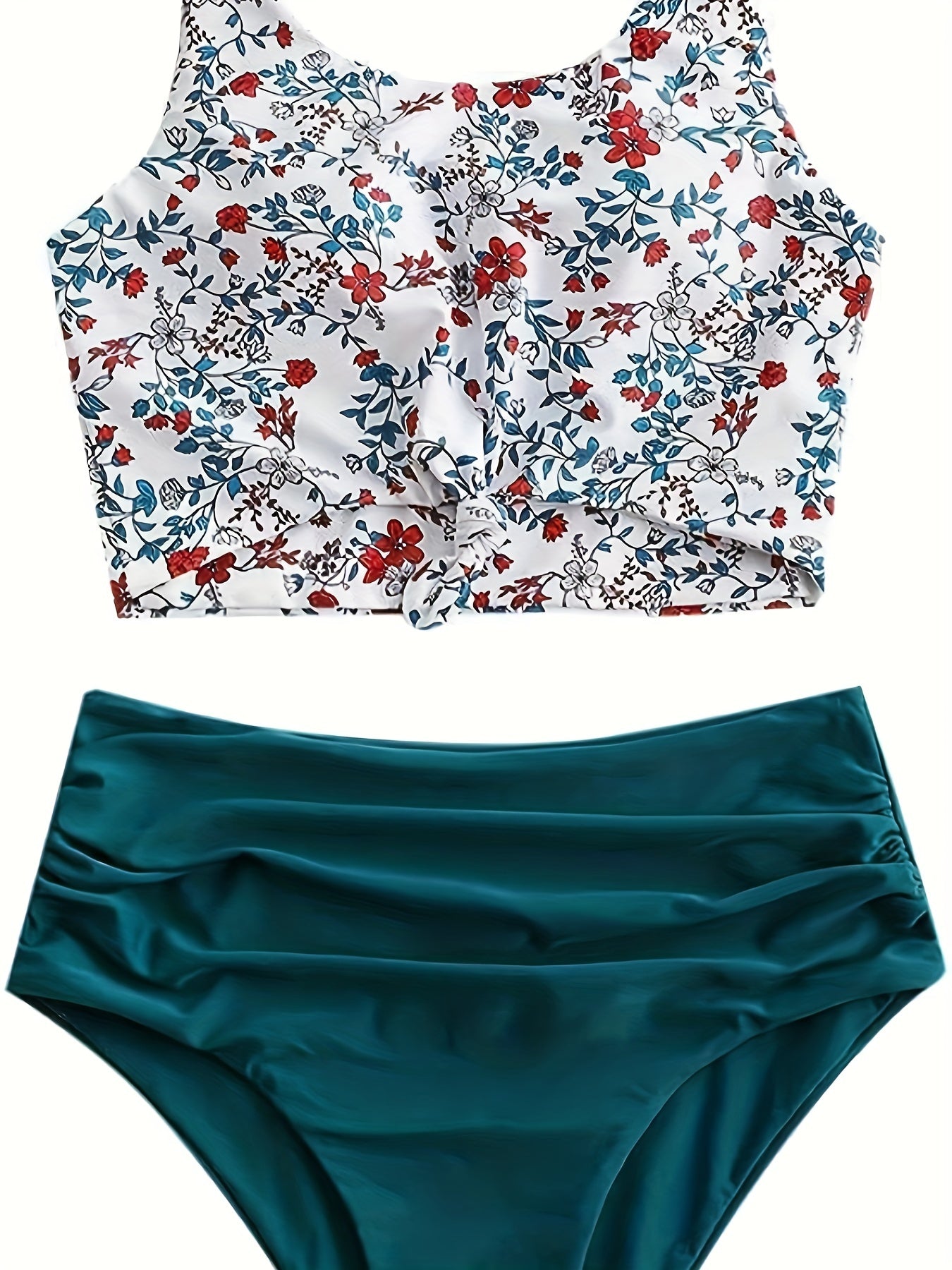 Boho Bikini Set Women's Plus Ditsy Floral Print Swimsuit