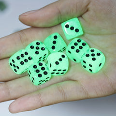 Glow in the Dark Game Dice Set for Board and Math Games