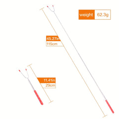 10pcs Roasting Sticks Extendable Stainless Steel Skewer Fork Roasting Smores
