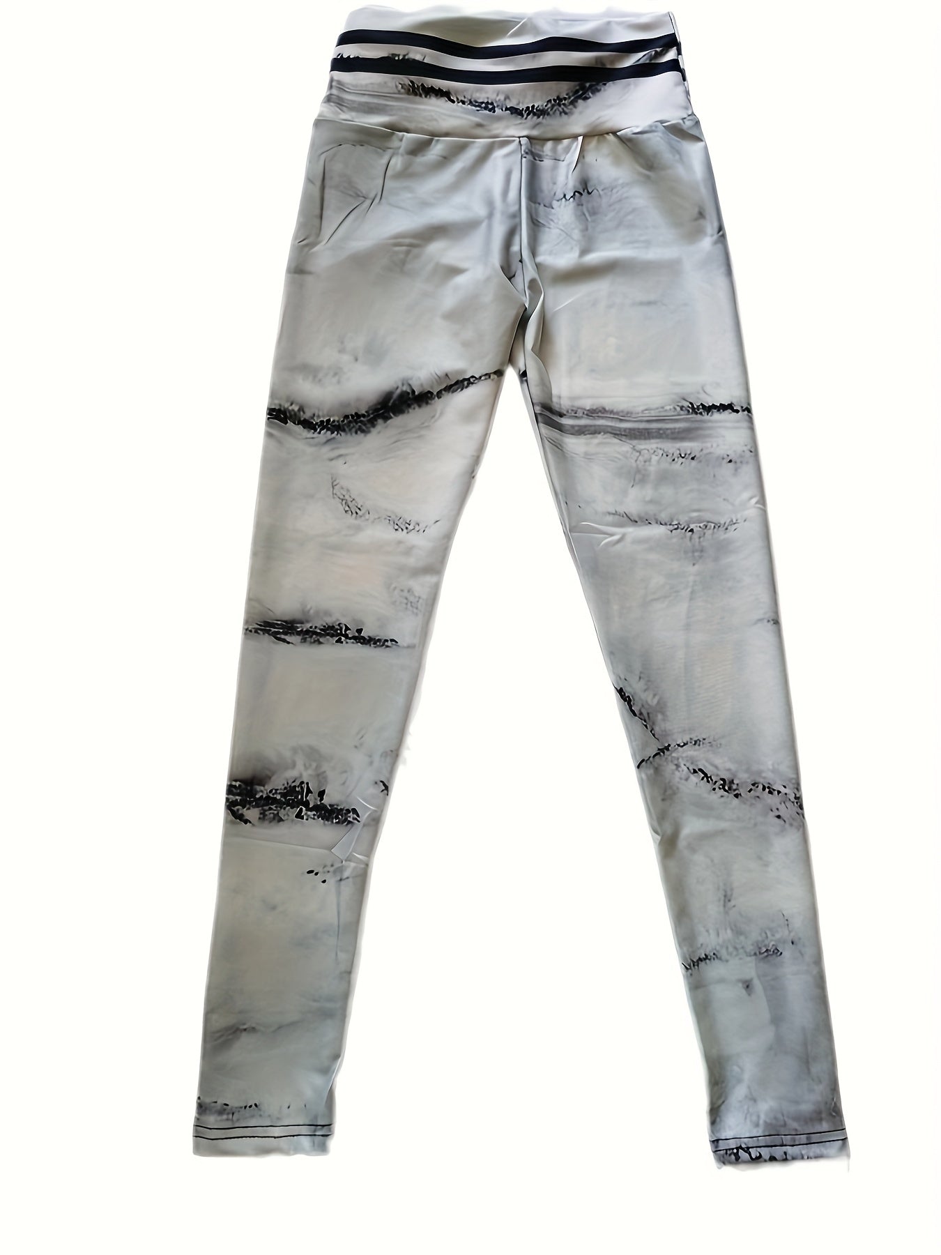 Marble Print Yoga Leggings High Waist Fitness Sports Pants