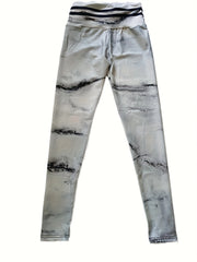 Marble Print Yoga Leggings High Waist Fitness Sports Pants