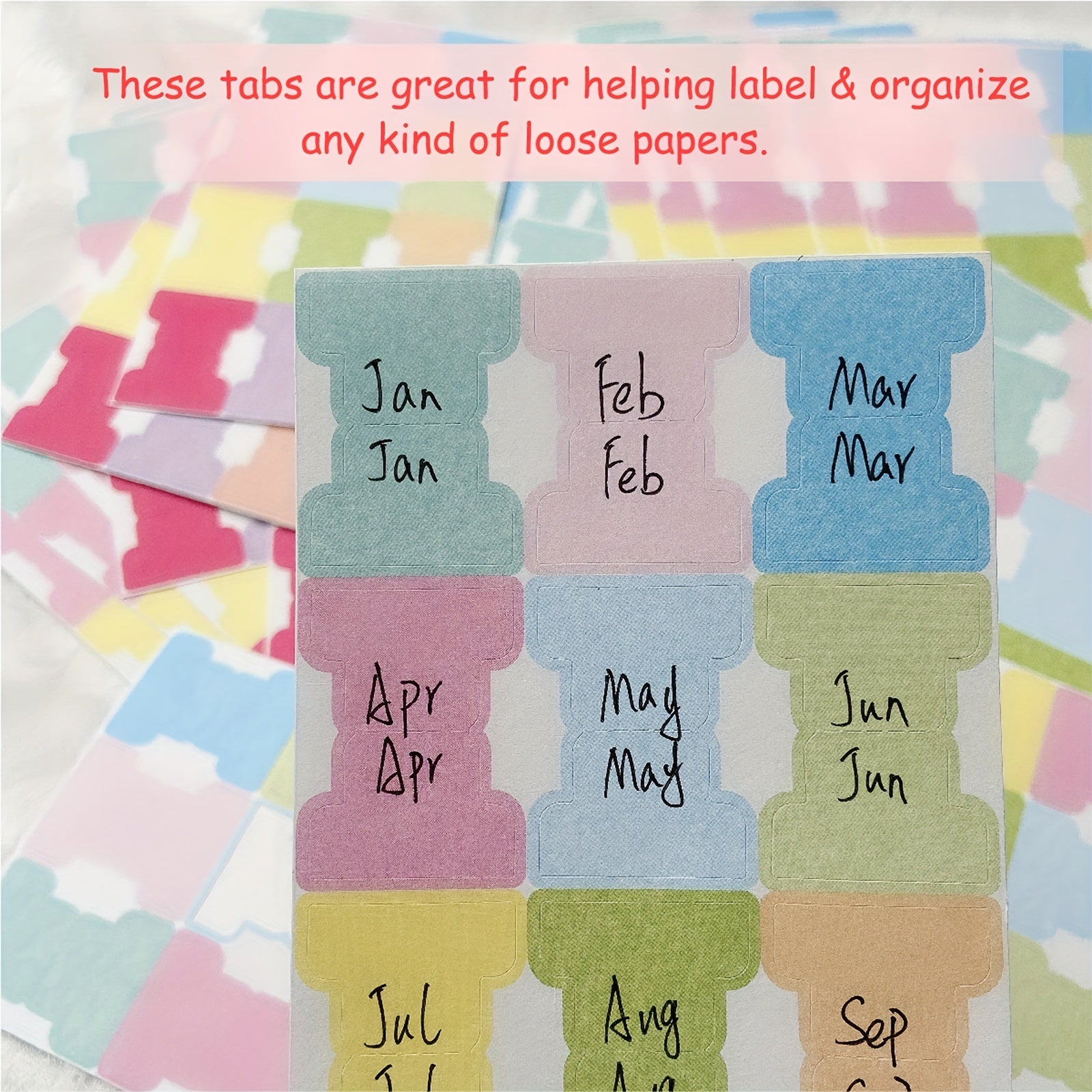180pcs Index Tabs for Catalogs Key Date Ma