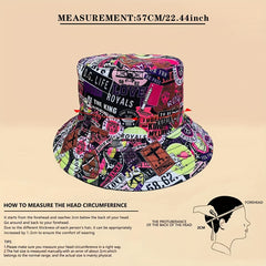 Graffiti Bucket Hat Men's Women's Double-sided Foldable Sun Hat