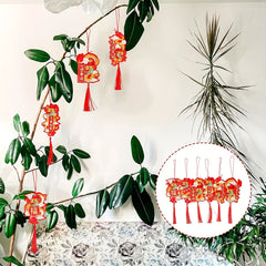 6pcs Year Dragon Pendant Car Hanging Ornament Fortune Wealth Health