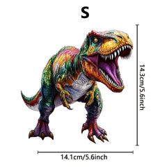 T-Rex Wooden Puzzle Animal Shaped Jigsaw Brain Exercise Artistic Decor