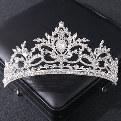 Golden Rhinestone Bridal Crown Tiara Headpiece