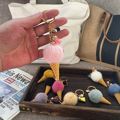 Cute Ice Cream Keychain Plush Toy