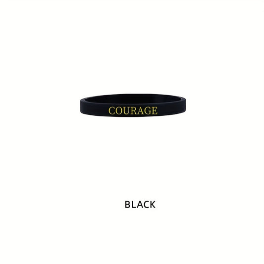 Inspirational Silicone Bracelet Elastic Band Sports Wristband