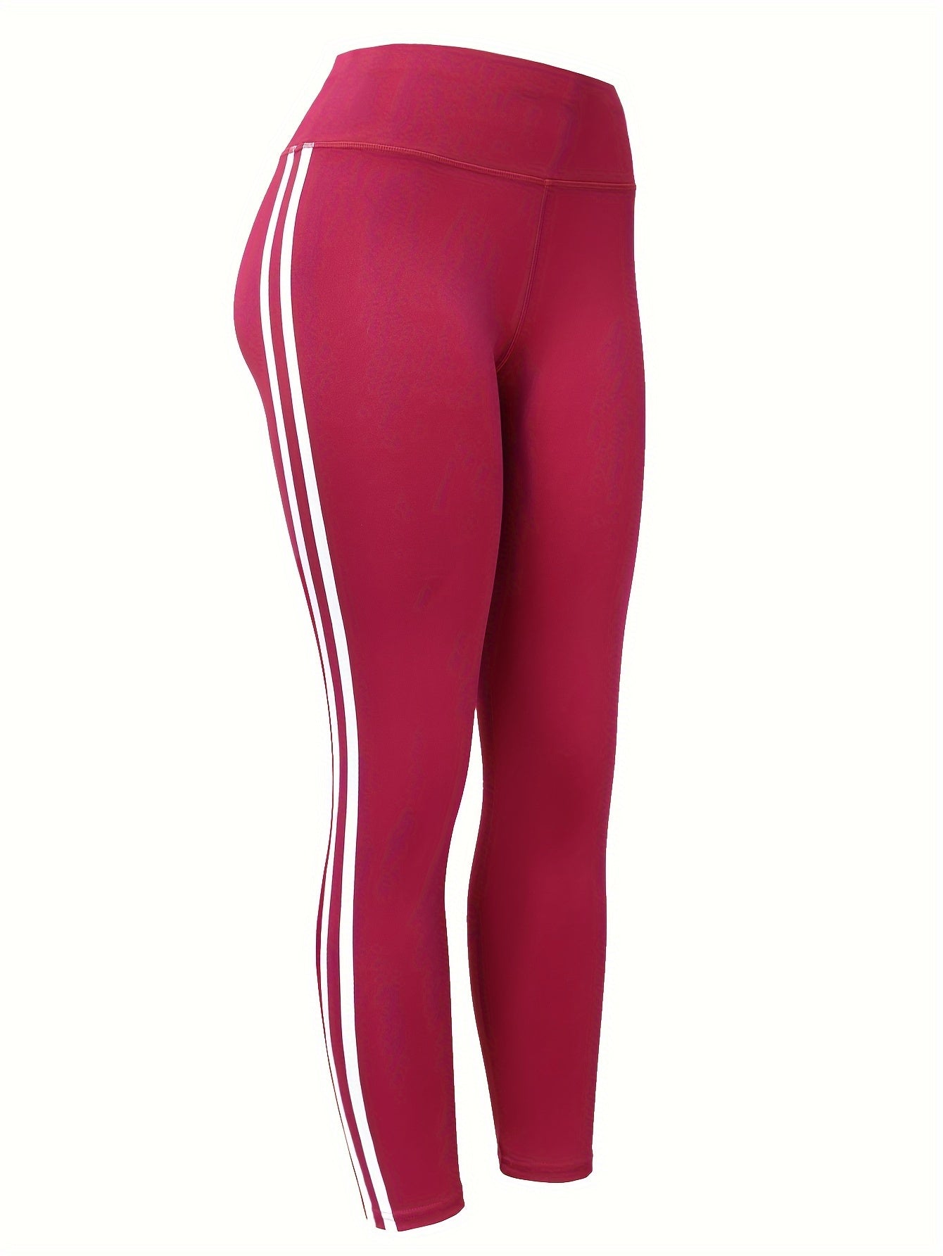 5pcs Stripe Side Yoga Leggings High Waist Fitness Workout Gym