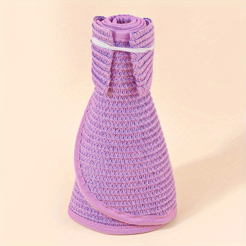 Straw Visor Hat for Women Sun Beach Casual Hat