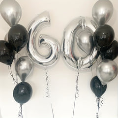 61pcs Silvery Confetti Balloon Set for Wedding Birthday Anniversary