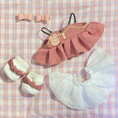 Doll Clothes Skirt Lace Hairpin Shoes Doll Not Included