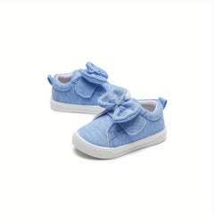 Toddler Girls Bowknot Flat Walking Shoes Casual Lightweight Sneakers