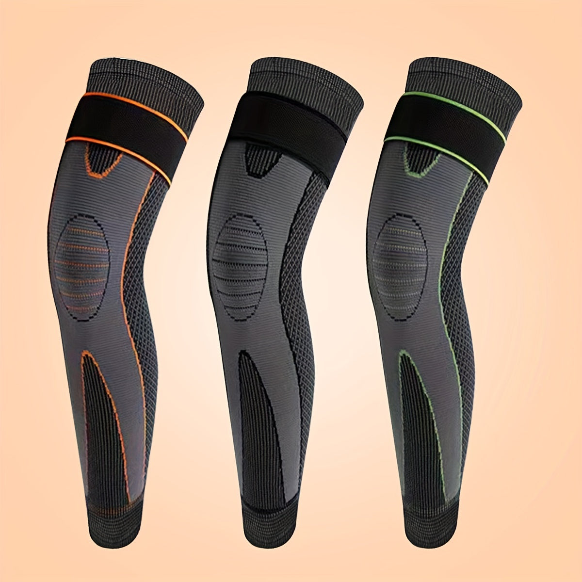 Extended Sports Knee Pads Knitted Warm Volleyball Basketball Running Cycling