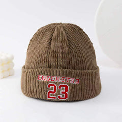 Winter Embroidered Beanie Hat Outdoor Warm Wool Woman Man Unisex