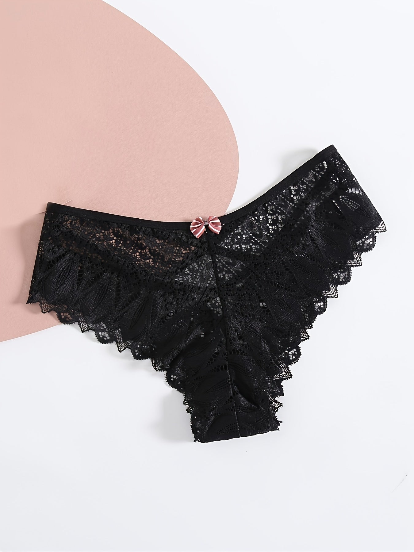 4pcs Strappy Hipster Panties Sheer Skin-friendly Underwear Lingerie