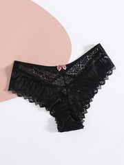 4pcs Strappy Hipster Panties Sheer Skin-friendly Underwear Lingerie