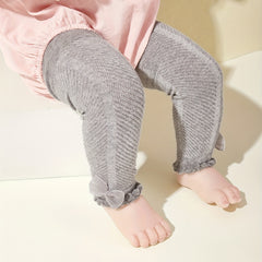 Baby Girls Bow Ruffled Pantyhose for Summer & Spring