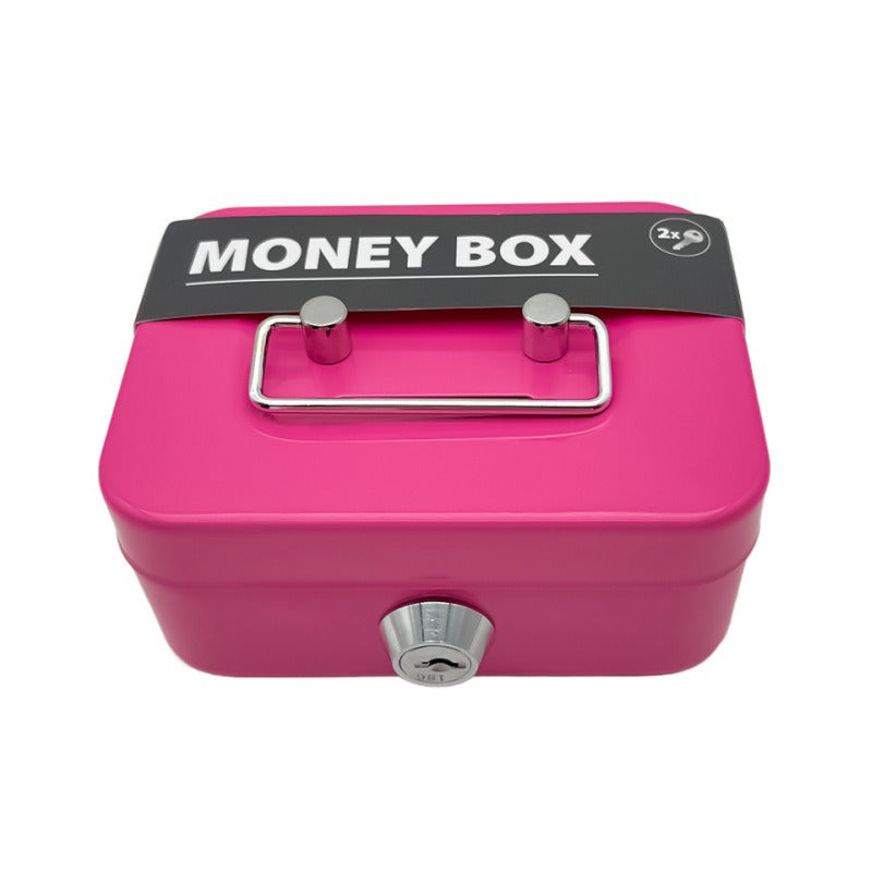 Stainless Steel Lockable Piggy Bank with Key Lock for Cash Coins & Valuables