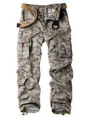 Men's Cargo Pants Safari Style Tactical Camo Full Length Pants