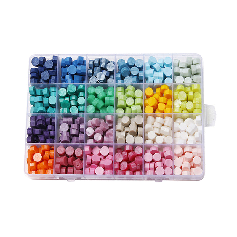 24 Grid 600pc Wax Sealing Beads Kits for Wax Seals Wax Pellets