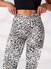 Leopard Print Yoga Leggings High Stretch Sports Running Tight Pants