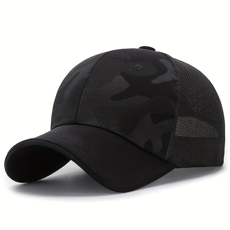Men's Camo Baseball Cap Mesh Adjustable Casual Spring Summer Cap