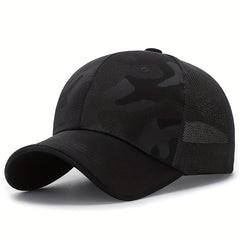Men's Camo Baseball Cap Mesh Adjustable Casual Spring Summer Cap