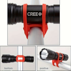 Bike Flashlight Mount Easy Installation Durable Silicone Band