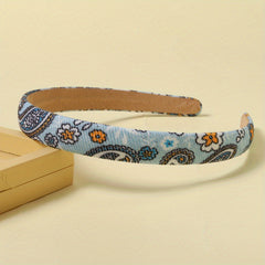 Boho Denim Headband Paisley Print Retro Style Head Hoop Women Girls Hair