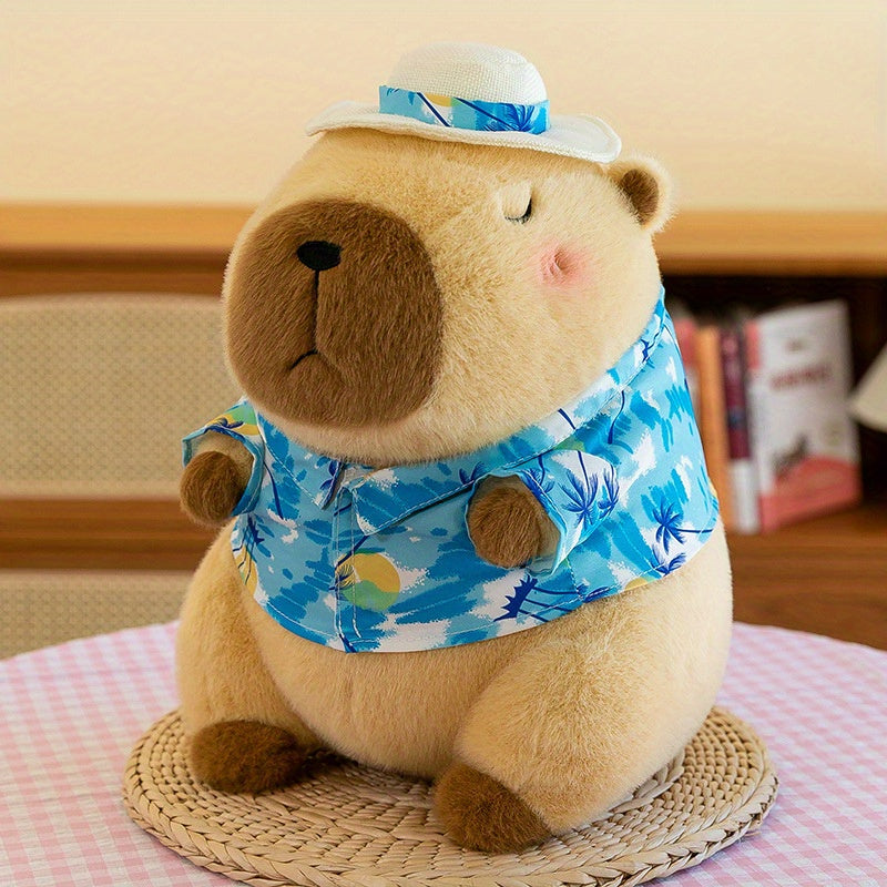 2pcs Capybara Plush Toy with Floral Skirt - Great Holiday Gift