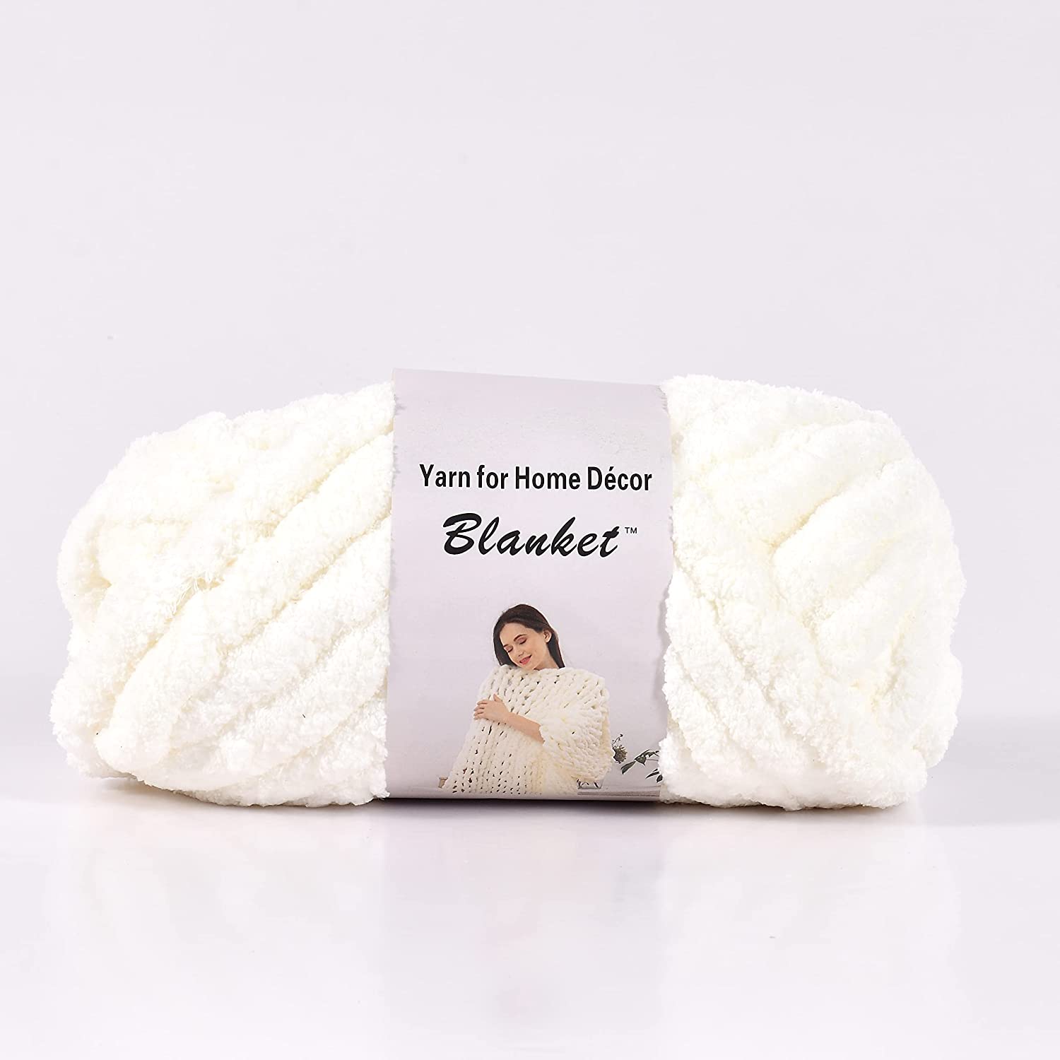 24 Yards Chunky Chenille Yarn for Knitting DIY Blanket Cushion Home Decor