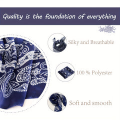 Silk Feeling Scarf Medium Square Satin Head Scarf Neck Scarf For Women