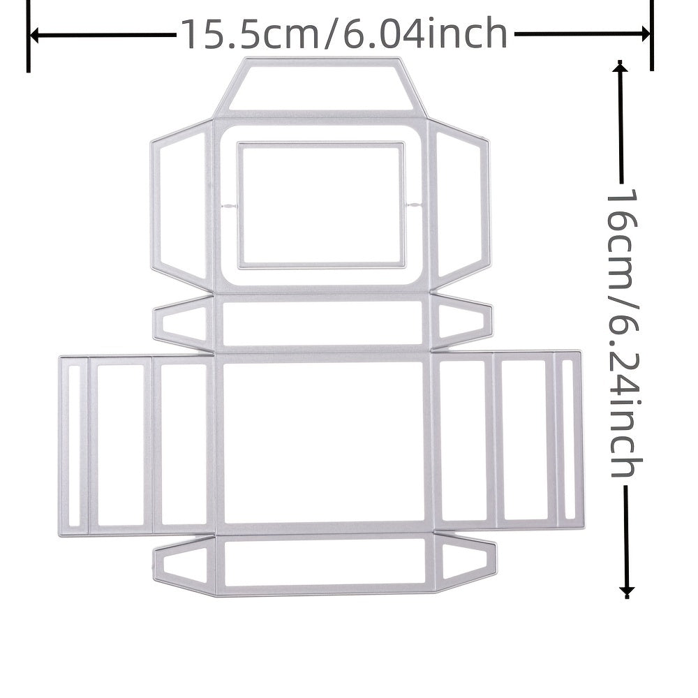 3D Rectangular Candy Box Metal Cutting Dies for Holiday Crafts