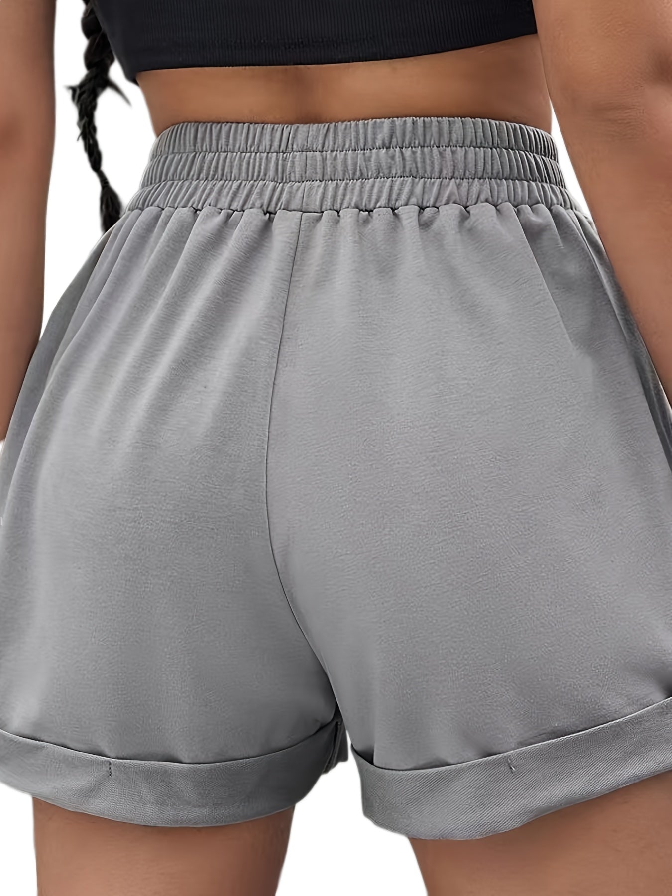 Dual Pockets Drawstring Shorts for Women