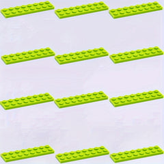 12pcs Building Blocks 2x8 Low Wall Bricks Farm Garden Character
