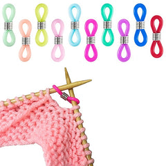 20pcs Silicone Knitting Needle Stoppers Crochet Project Keeper