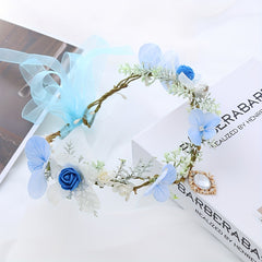 1pc Girl's Simulated Rose Fairy Garland for Christmas Wedding Party