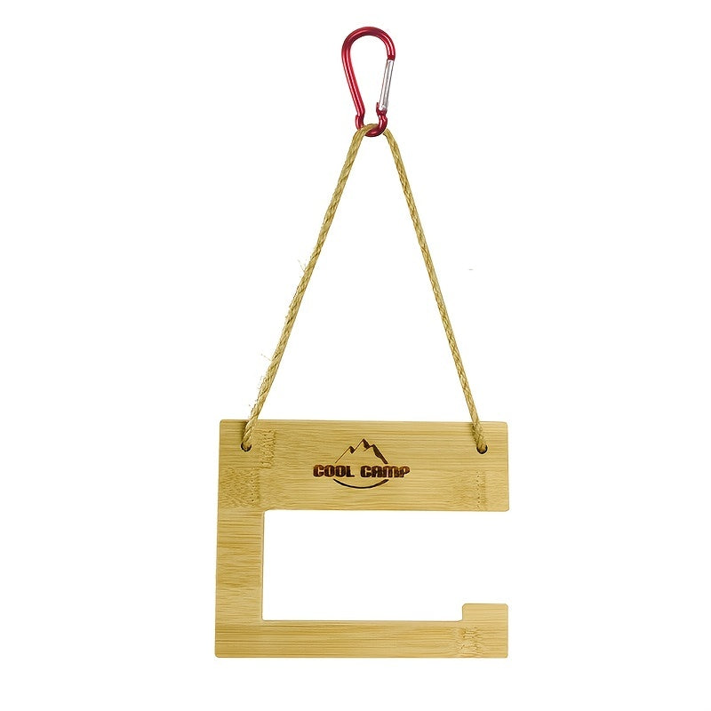 Wooden Tissue Holder for Camping and Picnic Hanging Rack for Towels
