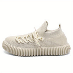 Men's Slip on Sneakers With Laces Lightweight Athletic Shoes