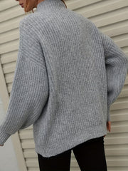 Lantern Sleeve High Neck Sweater