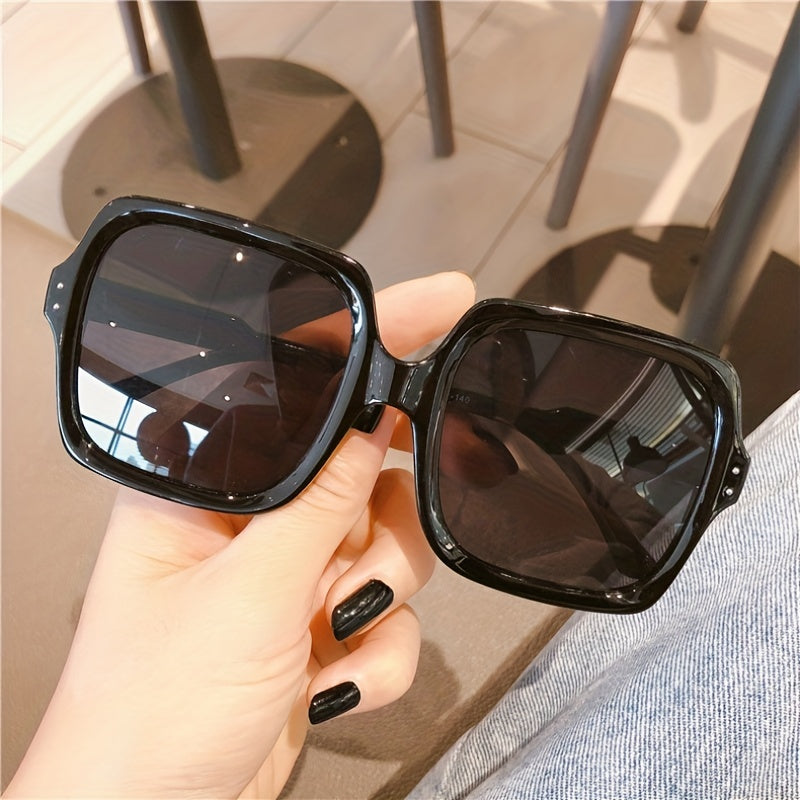 Oversized Square Frame Sunglasses Gradient Lens UV400