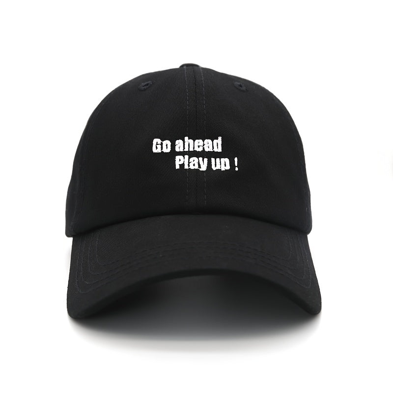 Vintage Embroidery Letters Baseball Cap Adjustable Casual Style Man Unisex Hat