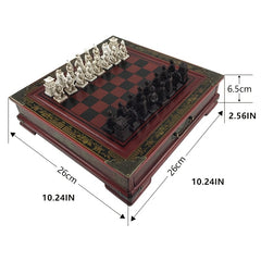 Antique Terracotta Army Chess Set Wooden Table Chess 26IN