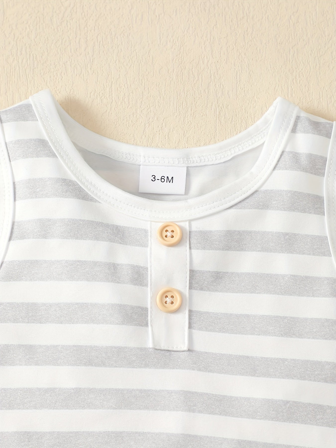 2pcs Baby Boys Striped Tank Top & Shorts Set for Summer