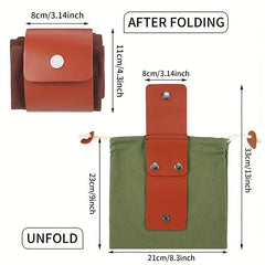 Outdoor Camping Foraging Bag Folding Waist Bag Large Capacity Storage Bag