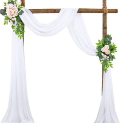 Wedding Draping Fabric Sheer Chiffon Tulle Drapery for Ceremony
