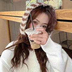 Striped Scarf for Women Autumn Winter Fashionable Ear Warmer & Hat Accessory