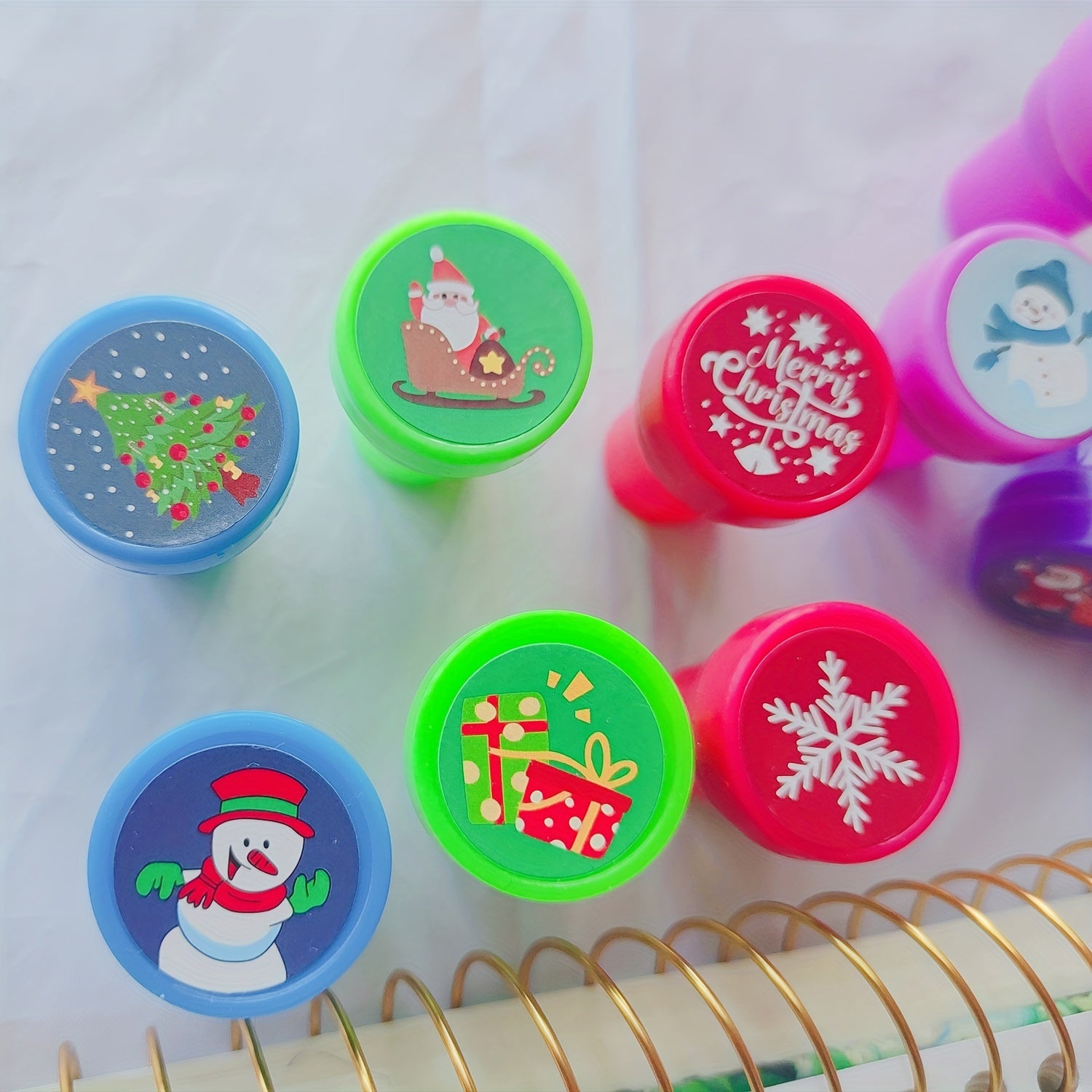 Halloween Christmas Stamps - 12 Patterns Creative Cartoon Student Reward Caps